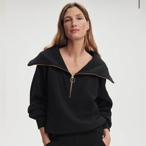 Varley Women’s Vine Half-Zip Pullover, Black, Size Large